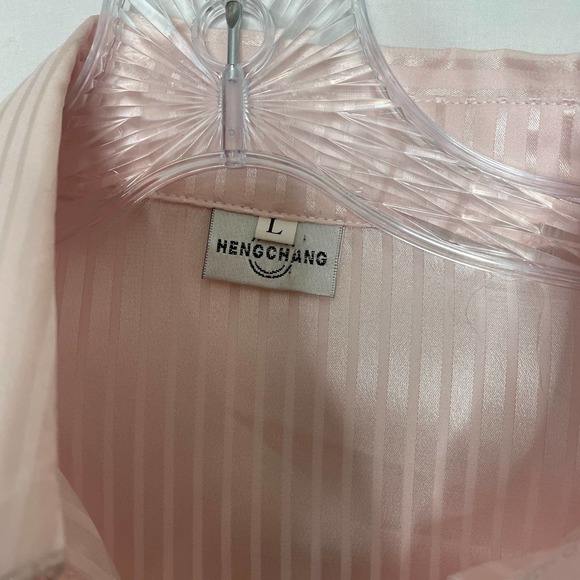 Hengchang Buttonup SS Blouse Sz L - Picture 3 of 5